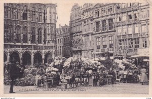 BRUXELLES, Belgium, PU-1929; Grand Place Marche Aux Fleurs