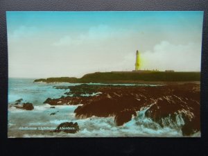 Scotland ABERDEEN Girdleness Lighthouse c1920's RP Postcard by Woolstone Bros