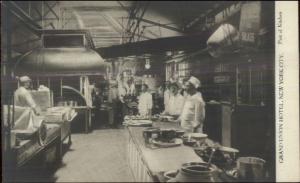 New York City Grand Union Hotel Kitchen & Staff c1905 Real Photo Postcard