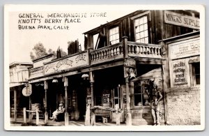 RPPC Buena Park CA Knotts Berry Farm Ghost Town General Store Postcard H29