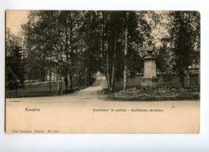 247506 FINLAND KUOPIO Snellman park Vintage postcard