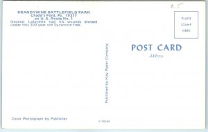 Postcard - Brandywine Battlefield Park, Chadds Ford, Pennsylvania, USA