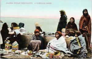 'Alaska Indian Merchants' Indigenous AK Lowman & Hanford Postcard D98