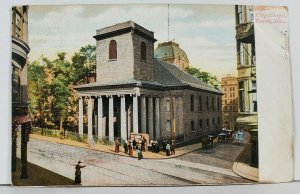 Boston Mass New Kings Chapel c1907 to Cleveland OH Postcard L11