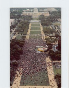 Postcard Another mammoth crowd honors Pope John II Pontifical Mass DC USA