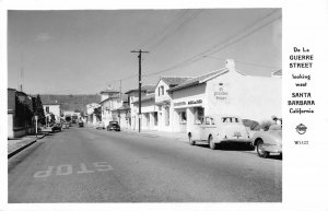 RPPC De La Guerre Street Scene SANTA BARBARA, CA Guerra c1940s Vintage Postcard