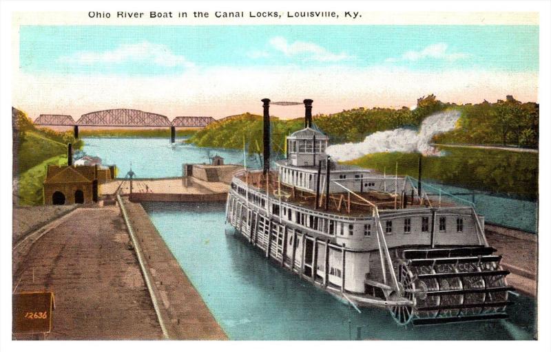 kentucky  Louisville  Canal Locks, Ohio River Boat paddlewheeler