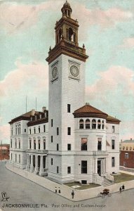 Post Office and Custom-House, Jacksonville, Florida, Early Postcard, Unused