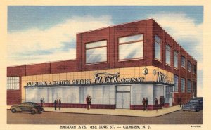 Camden New Jersey Fleck Plumbing Supplies Linen Vintage Postcard AA72087
