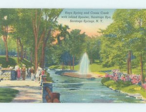 Linen PARK FOUNTAIN Saratoga Springs New York NY AD6726