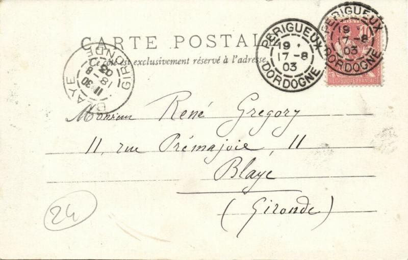 france, PERIGUEUX, Rue du Lys (1903) Stamp