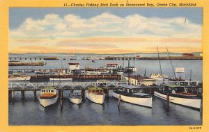 Charter Fishing Boat Dock Sinepuxent Bay - Ocean City, Maryland MD  