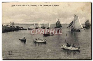 Old Postcard L & # 39Aberwrach Port A Boat Regattas From Day