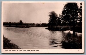 Postcard RPPC c1913 Perth Ontario The Tay Canal At The Town Line John Hart Photo