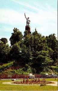 Greetings Vulcan Park Birmingham Alabama AL Iron Man Statue Postcard VTG UNP  