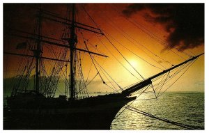 The Carthaginian Floating Museum at Sunset Lahaina Maui Postcard