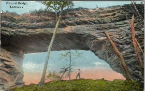 Natural Bridge Kentucky Rock Formation 1920 to Birmingham Alabama Postcard T15