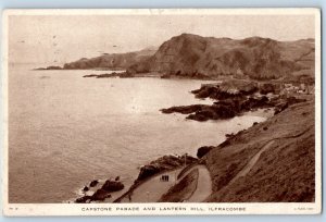 Devon England Postcard Capstone Parade Lantern Hill Ilfracombe 1948 Vintage