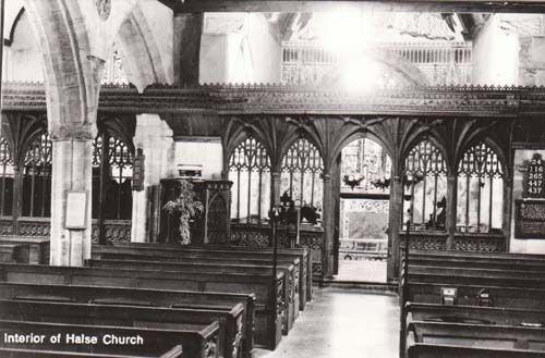 Halse Church Woodbridge Interior Stunning Suffolk Real Photo Postcard