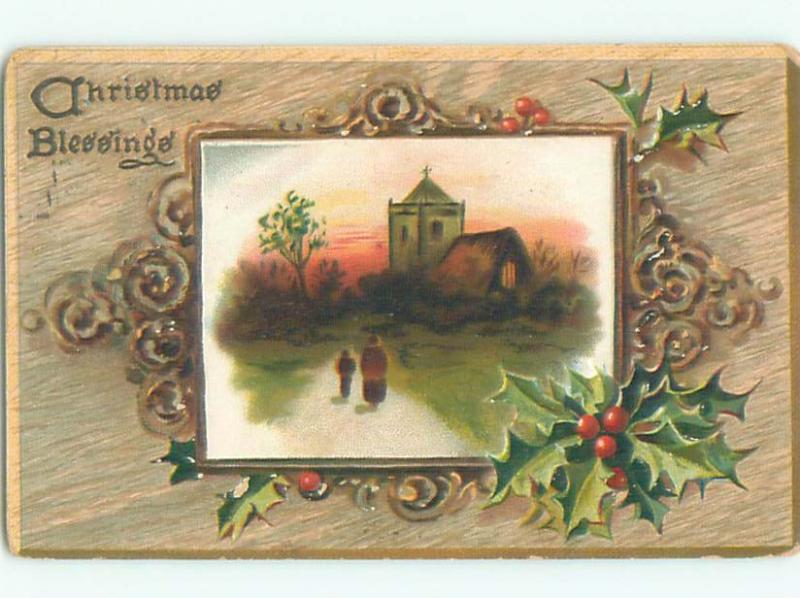 Divided-Back CHRISTMAS SCENE Great Postcard W8951