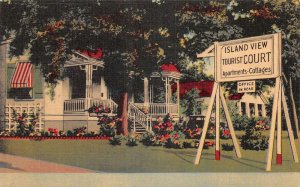 Biloxi Mississippi Island View Tourist Court Apts and Cottages Postcard AA57288