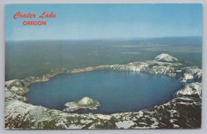 Oregon~Air View Crater Lake~Vintage Postcard 