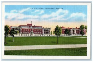 c1940 IOOF Buildings Exterior Field Mason City Iowa IA Vintage Antique Postcard