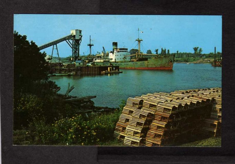 NS Harbor Ship Boats Pugwash Nova Scotia Carte Postale Postcard Salt