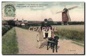 Postcard Old Dog Dogs Loiret mail Campaign quick service car dog Briare Mill