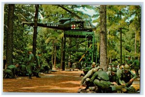 c1950's US Army, Medical Exercise, Military, Helicopter Fort Jackson SC Postcard