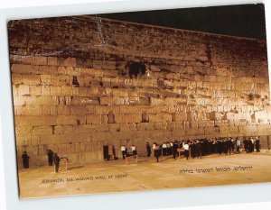 Postcard The Wailing Wall at Night Jerusalem Israel