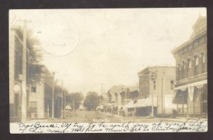 RPPC TOULON ILLINOIS DOWNTOWN MAIN STREET SCENE VINTAGE REAL PHOTO POSTCARD