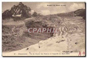 Old Postcard Chamonix Mont Blanc View of the Glacier des Bossons and Aiguille...