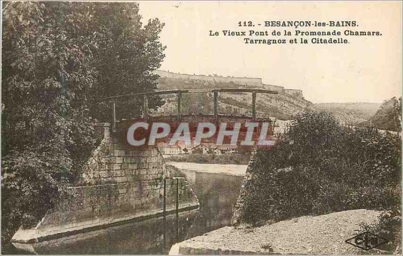 Old Postcard Besancon les Bains Old Bridge Promenade Chamar Tarragnoz and the...