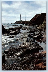 San Francisco California Postcard Pigeon Point Lighthouse Faro De La Paloma 1960