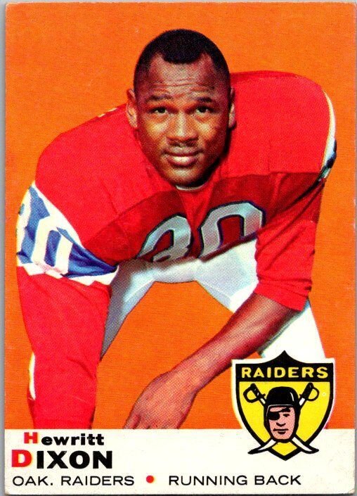 1969 Topps Football Card Newritt Dixon Oakland Raiders sk5580