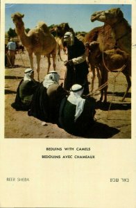 israel palestine, BEER SHEBA, Beduins with Camels (1961) Palphot 5117 Postcard