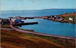 Grand Etang Harbour Cape Breton Nova Scotia Canada Aerial View VTG Postcard PM 