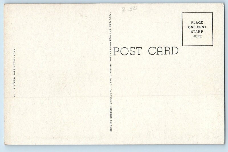 Torrington Connecticut Postcard United States Post Office Building 1940 Unposted