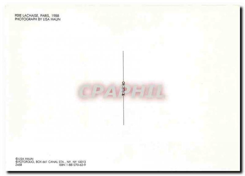 Postcard Modern Pere Lachaise Paris