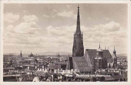 Austria Vienna Panorama mit Stefansdom Real Photo