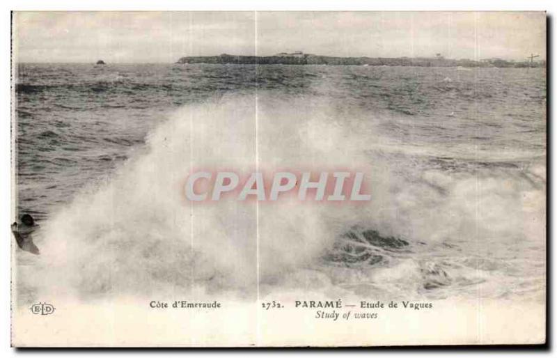 Old Postcard Parame Rochebonne La Digue by large high tide