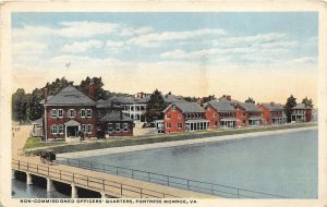 Fortress Monroe Virginia 1917 Postcard Non-Commissioned Officers Quarters