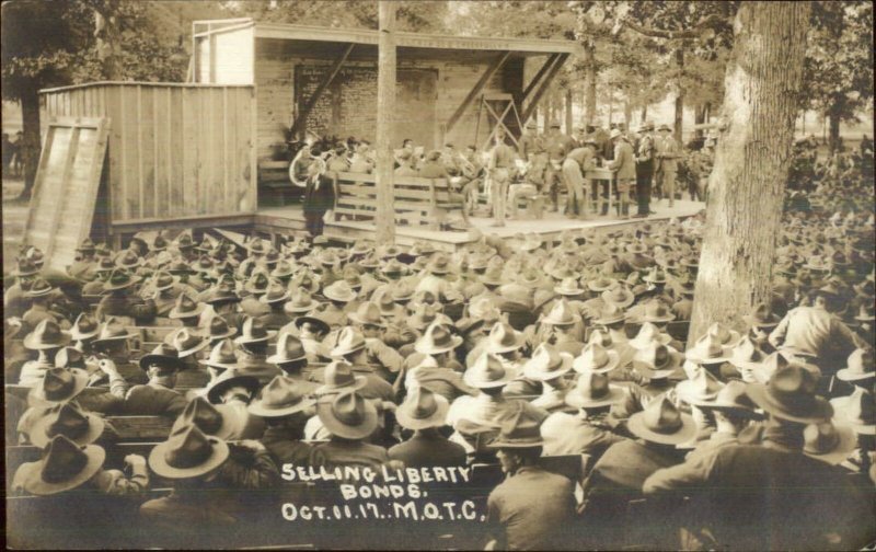 Fort Oglethorpe Camp Greenleaf WWI Selling Liberty Bonds Real Photo Postcard