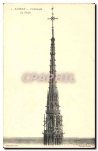 Old Postcard Amiens cathedral the arrow