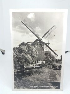 Den Haag Netherlands Schenkmolen Windmill Vintage Dutch Postcard 1952 The Hague