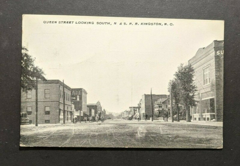 Mint Vintage Queen Street N and SRR Kinston NC Picture Postcard 