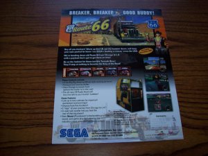 SEGA KING OF ROUTE 66 ARCADE VIDEO GAME FLYER BROCHURE  