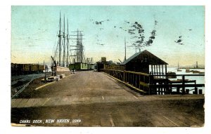 CT - New Haven. Canal Dock   (excessive postal ink)