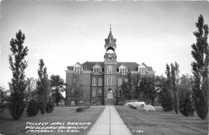 Mitchell South Dakota~Wesleyan University~College Hall Dakota~1940s Car RPPC